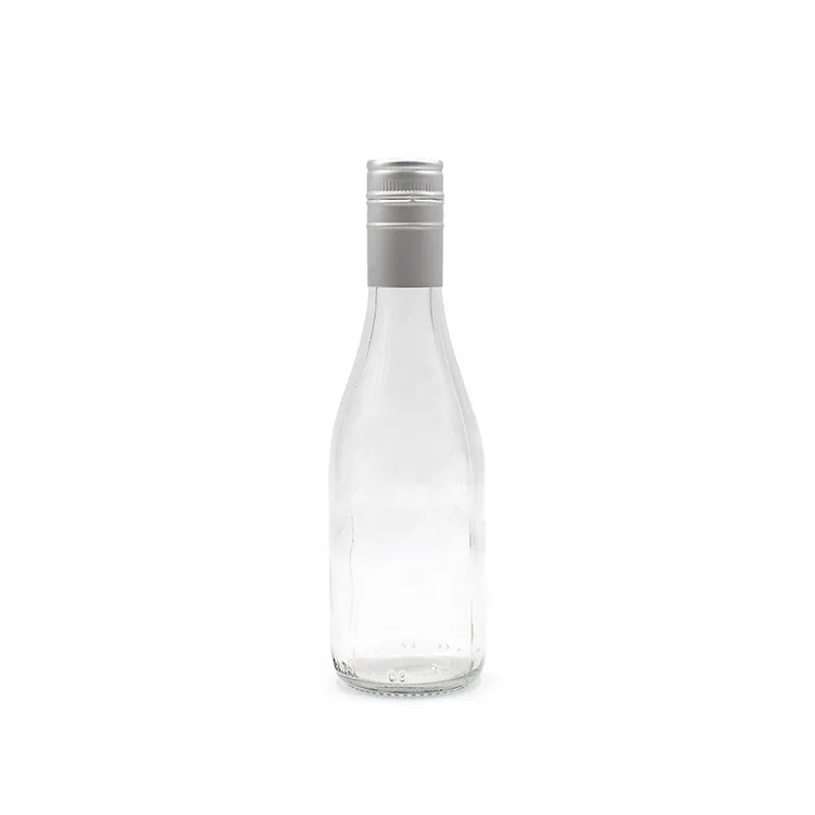 
High Quality Clear Flint Empty Burgundy Wine Bottle 187ML Champagne Bottles 