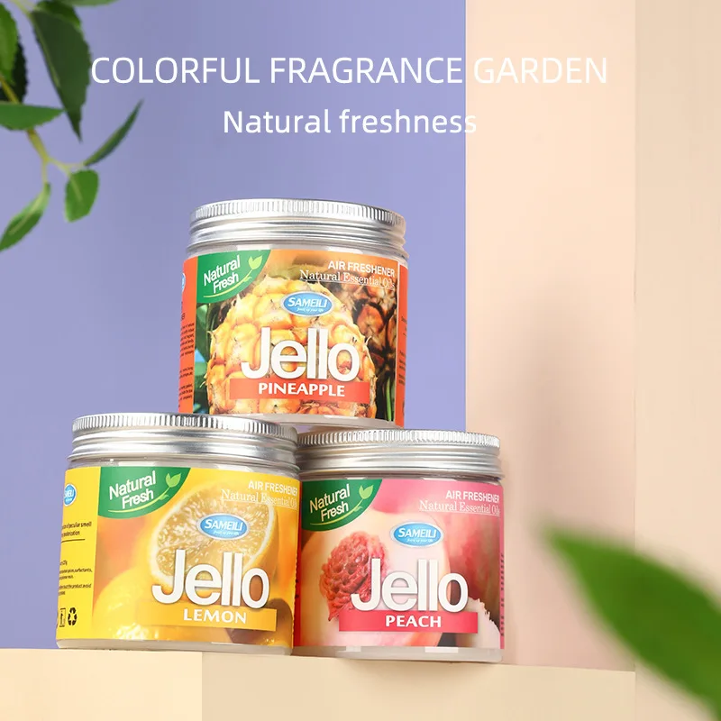 Car Aroma Perfume Aroma Diffuser Sameili Jello Nature Essential oil Gel Fragrance Rotating Perfume Solar Power Car Air Freshener