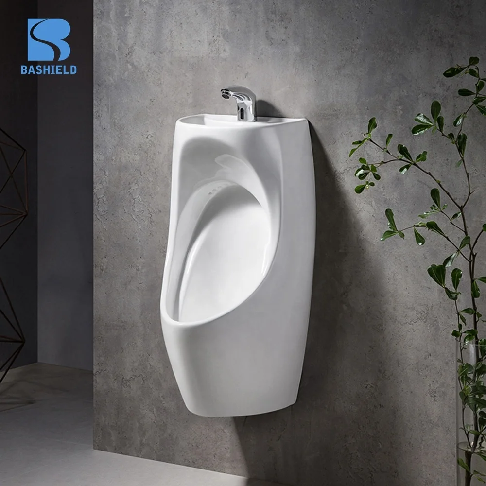 Custom Male Wc Urinals Wall Mounted With Wash Basin