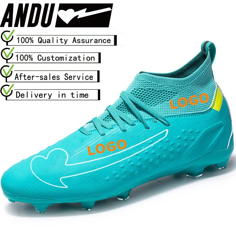 Size 35-46 High Quality 2023 Football Shoes for Men Drop Shipping FG Cleats Black Soccer Shoes Custom Chaussures de football