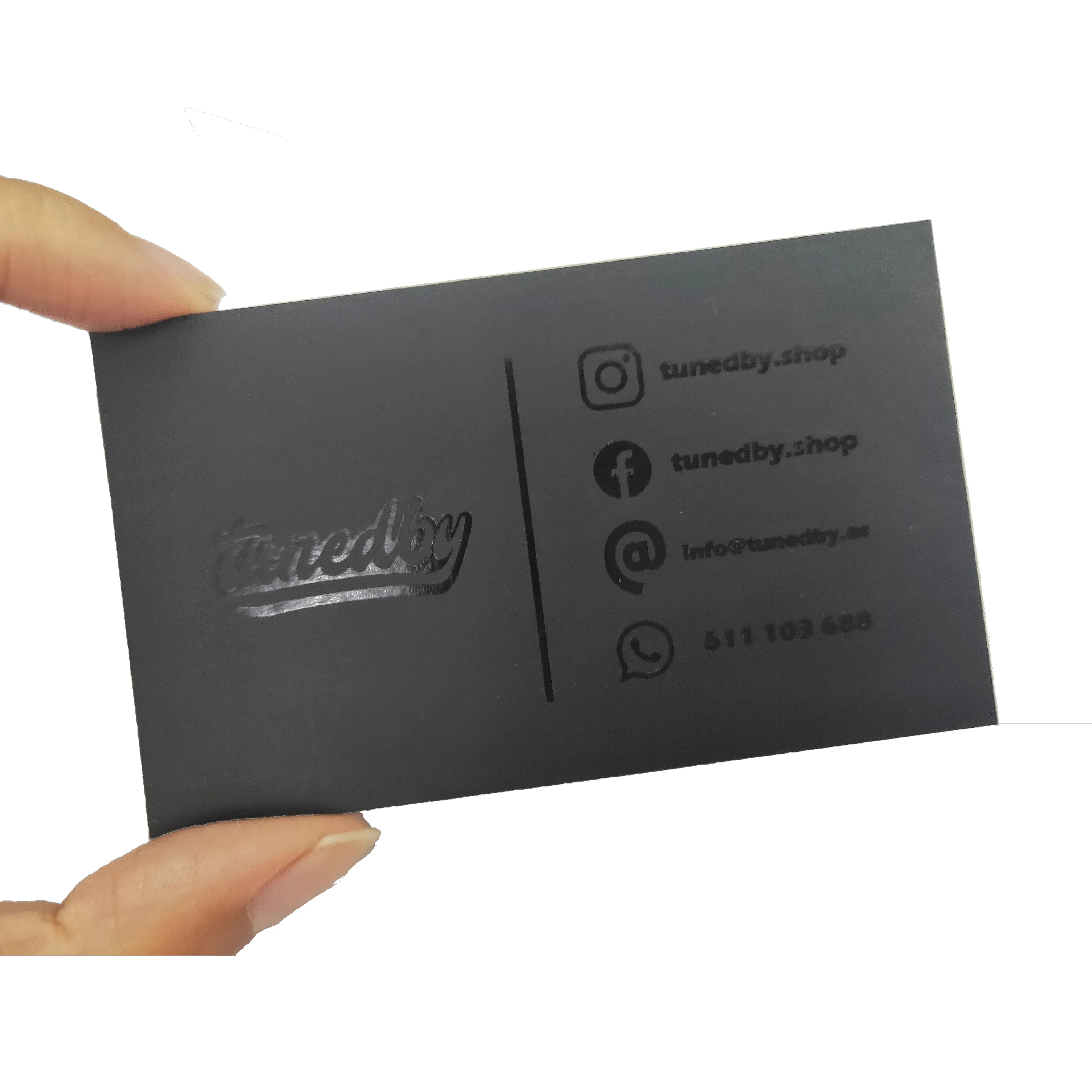 Custom brand rose gold foil edges stamping thickness 500g black paper business cards