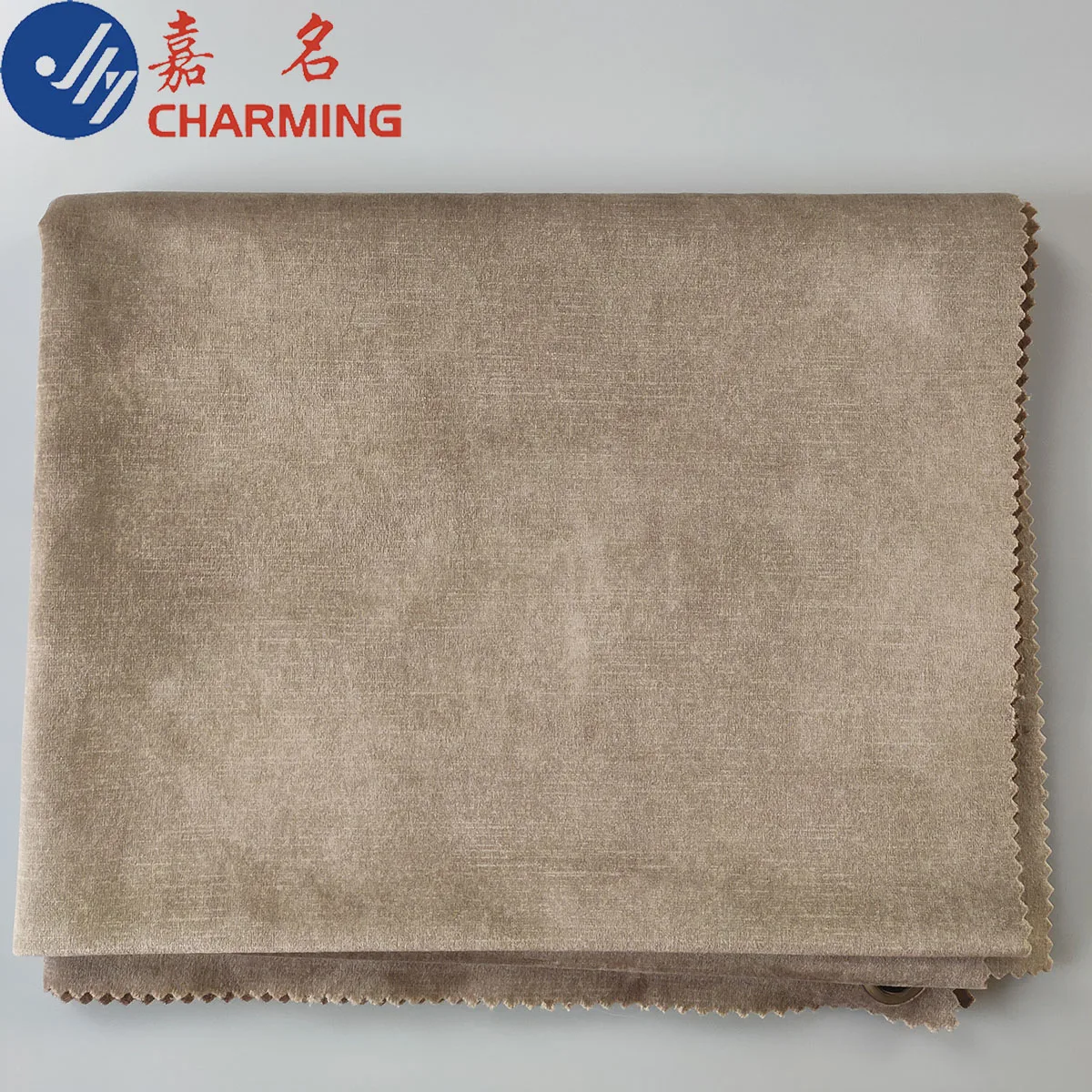 
Release of 100 polyester warp knitted narrow striped velvet sand. 