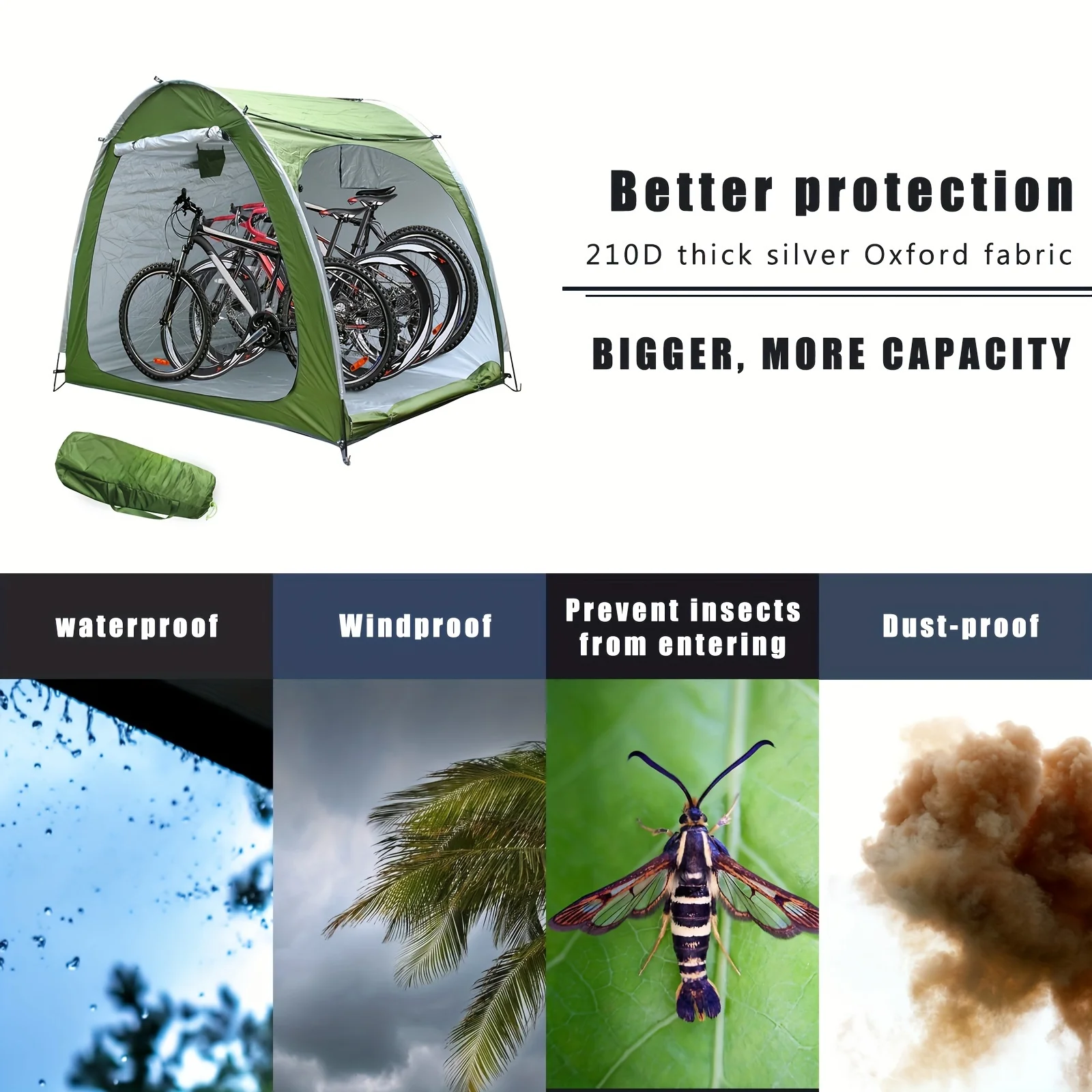 Outdoor Bike Covers Storage Shed Tent Outdoor Motorcycle Storage shed Neat Tent Waterproof Storage  Bicycle Cover