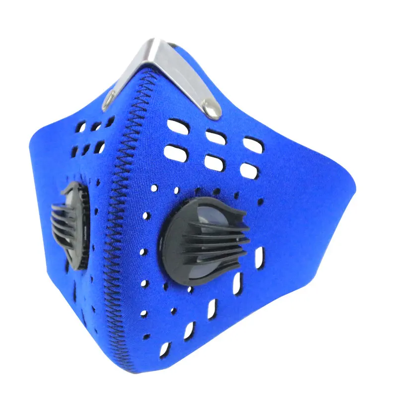 Custom Logo Sport Outdoor Dust Cotton Face Mask with Exhalation Valves Adjustable Activated Carbon Filter Cycling Mask