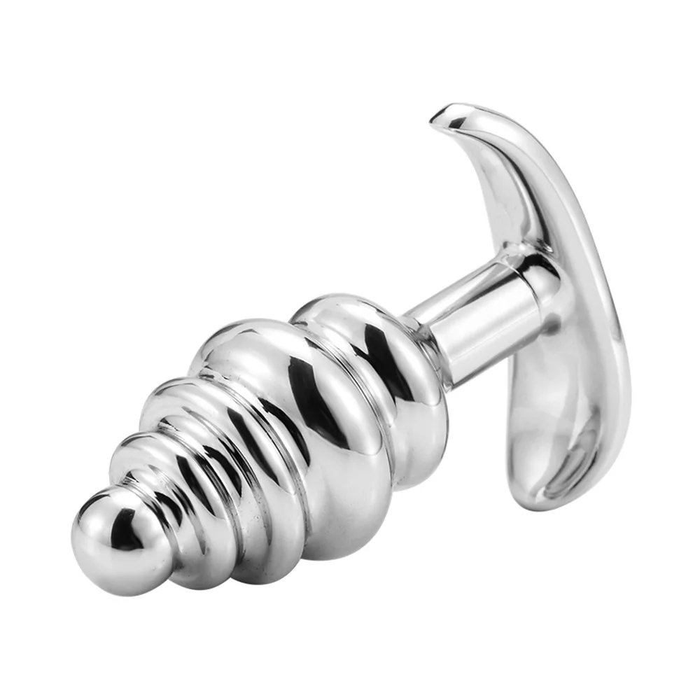 Threaded Metal Anal Plug Stainless Steel Backyard Expansion Sex Toy Anal Plug Set for couples