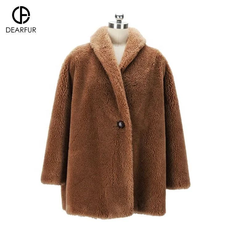 Custom Cheap Faux Fur Jacket Sustainable Knitted Long Luxury Faux Fur Coat
