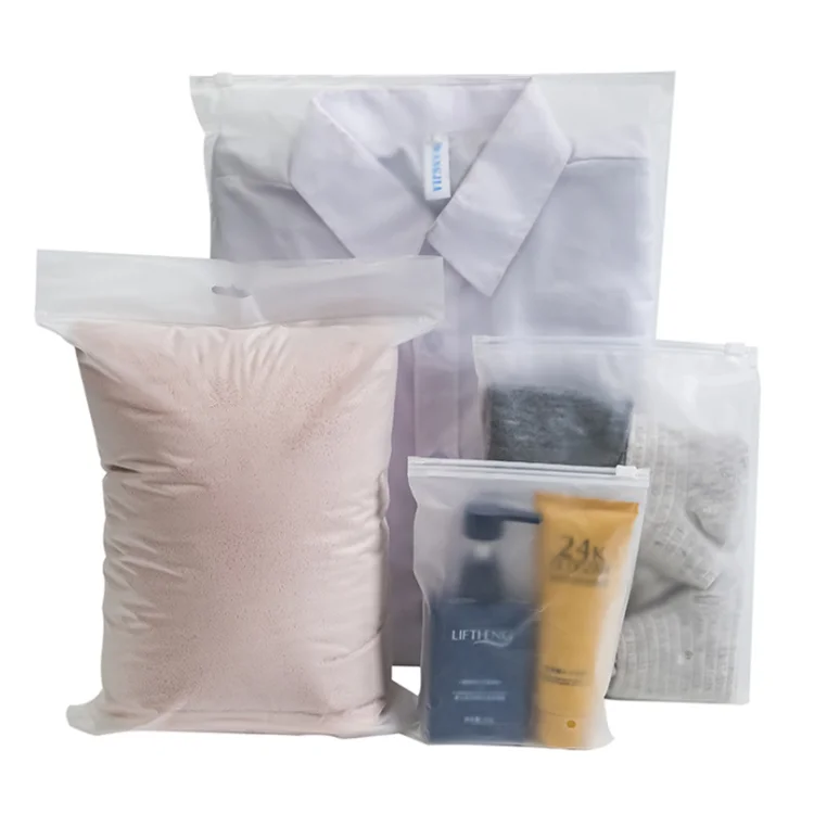
Wholesale Frosted Plastic bag Clothes Zip Lock Self Sealing Bag Clothing Packaging Frosted Zipper Bags 