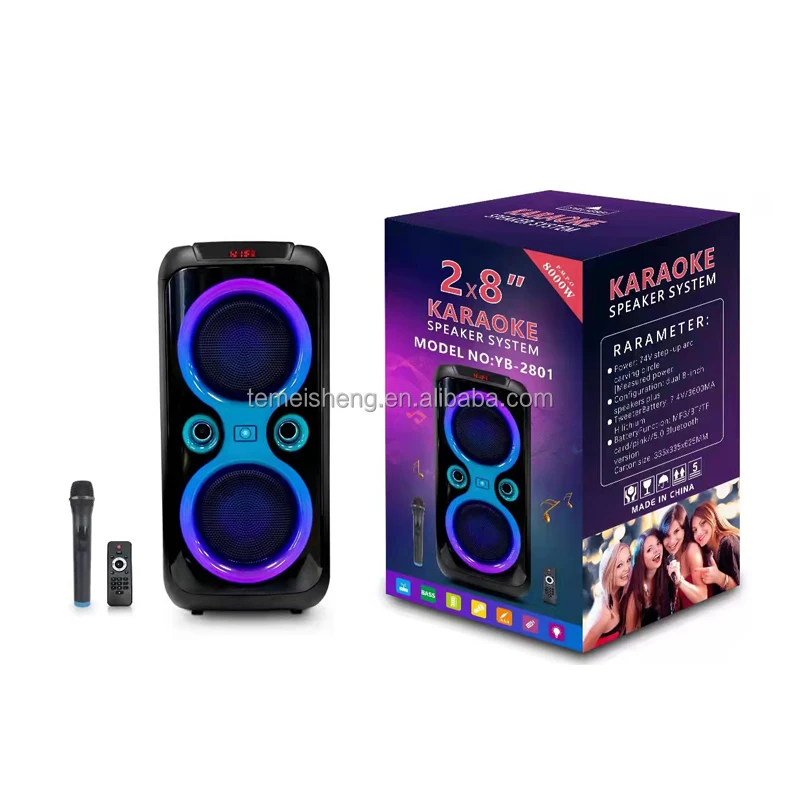 2022 OEM Factory Original partybox 1000 double 6.5 inch wireless Blue-tooth Portable karaoke speaker with dynamic light show