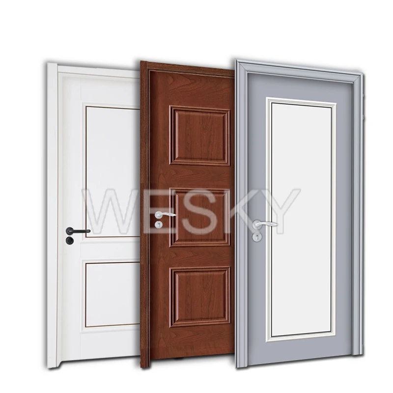 
Modern Popular Dubai Style Design Best Luxury Waterproof Main Entry Interior Door Flush Dubai WPC Door 