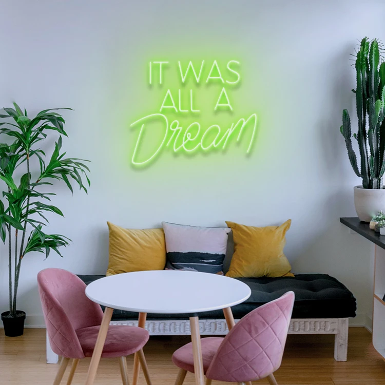 Koncept Drop Shipping 20 Inch IT WAS ALL A Dream business sign Custom Neon Advertising LED Neon Sign