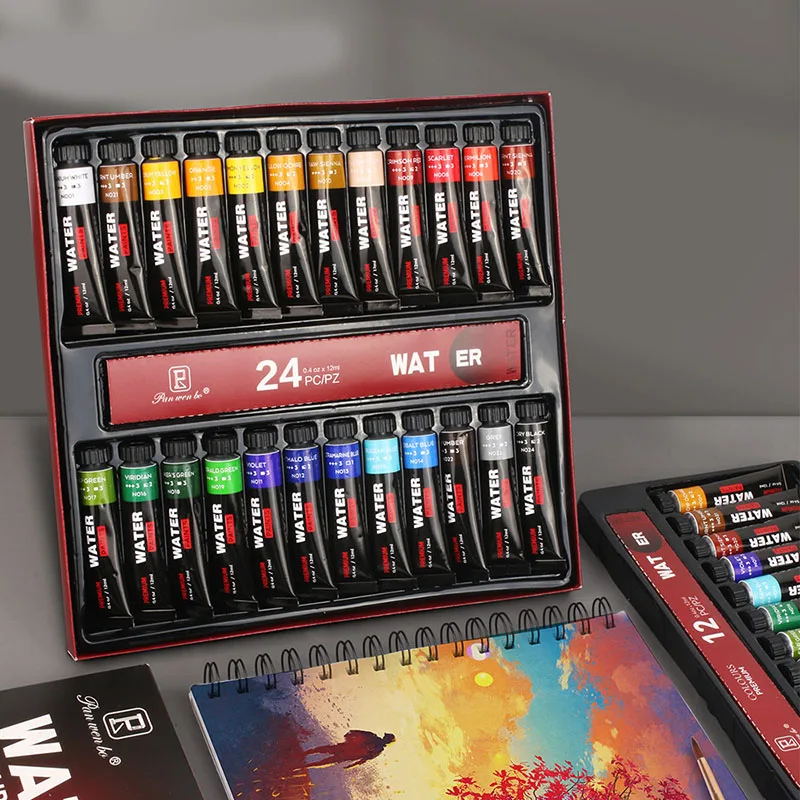 Meihui Watercolor Paint 12 Colors 12ml Tube Premium Quality Artist Student Watercolor Paint Set for Painting