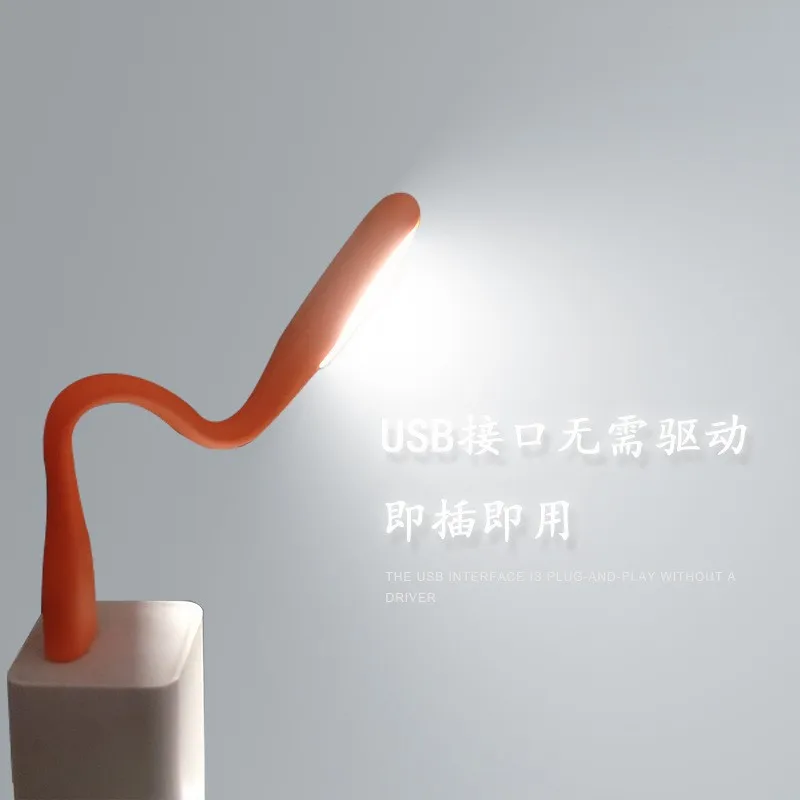 5V USB Mini LED Reading Night Lamp Multicolor Flexible Clip for Laptop Notebook Computer White Red Body with Bedroom Application