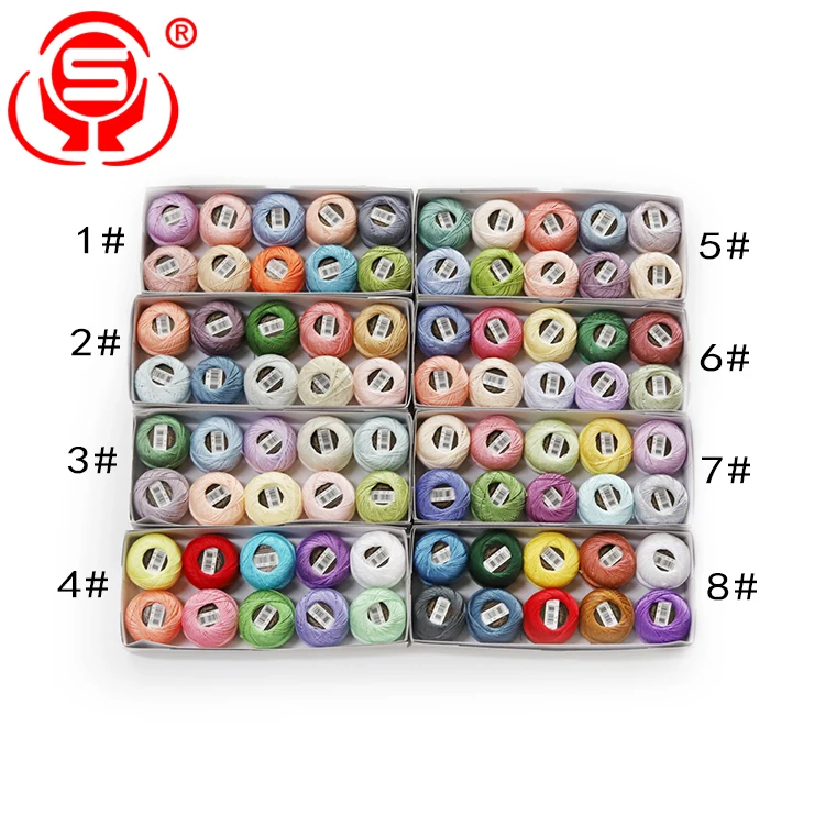 
10-roll Packed Knitting Cotton Thread Household Sewing Thread with Assorted Color China Wholesale 