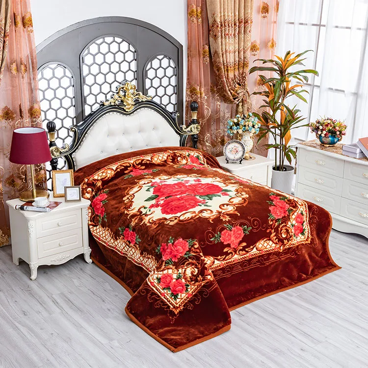 STOCK !! Wholesale korean Mink Blankets 2ply Big Size Embossed 8kg Mora Raschel Blanket For Bahrain Market