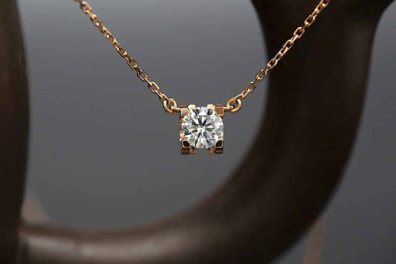 Thriving Gems Jewelry White Gold 14K 18K VVS Diamond Necklace Women