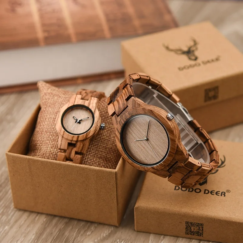 DODO DEER Wooden Couple Watches Quartz Watch Movements Lover Wristwatches Natural OEM with Japan in China Watch Factory Sport