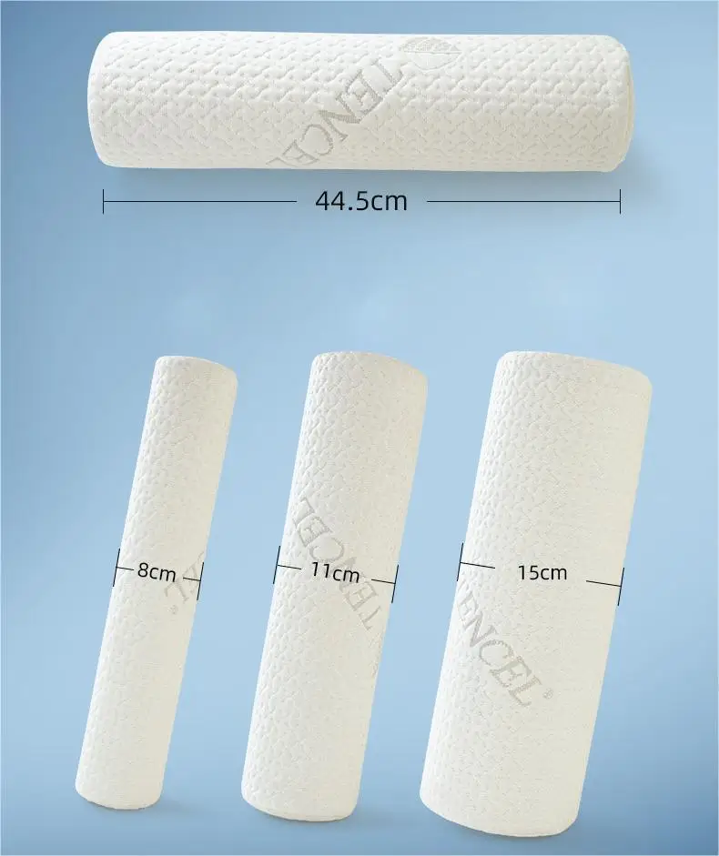 Cervical Neck Roll Memory Foam Pillow Bolster Pillow Round Neck Pillows Support for Sleeping
