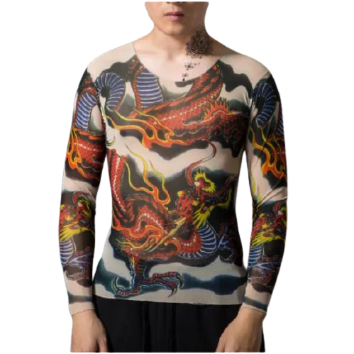 Long sleeve tattoo T-shirt