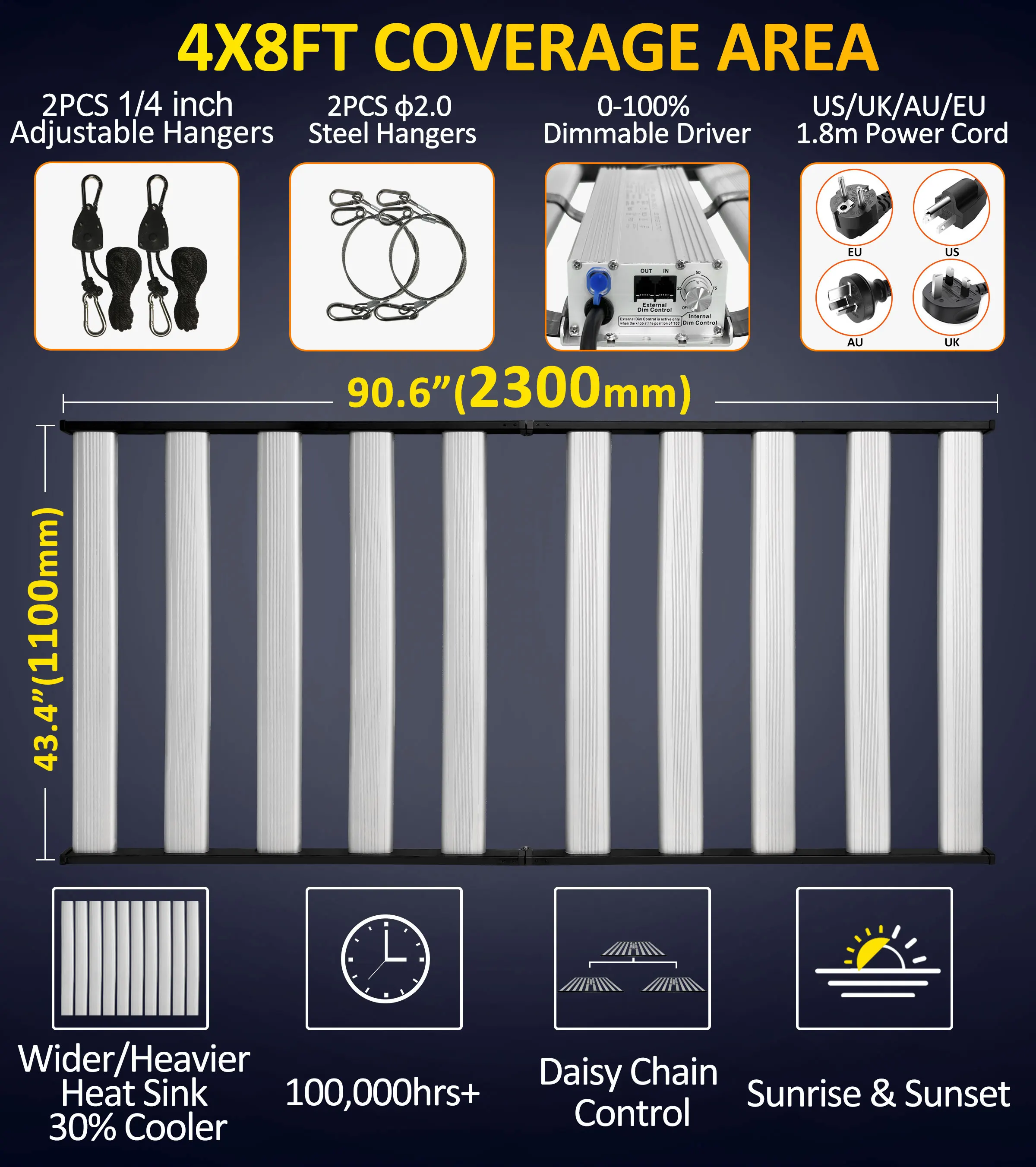 Redfarm настроить LM281b LM301h полный спектр светодиодные лампы для выращивания УФ ИК 1000 Вт 1200 1500 комнатных растений