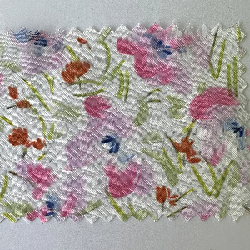 RIGU Textiles Custom Recycled Swimming Suit Print On Fabric With Red Flower Design