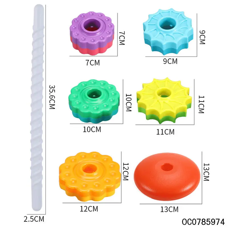 Rainbow Rotating Tower Toy Rotating Joy Folding Joy Baby Early Education Development Intelligence Circle Education Toy