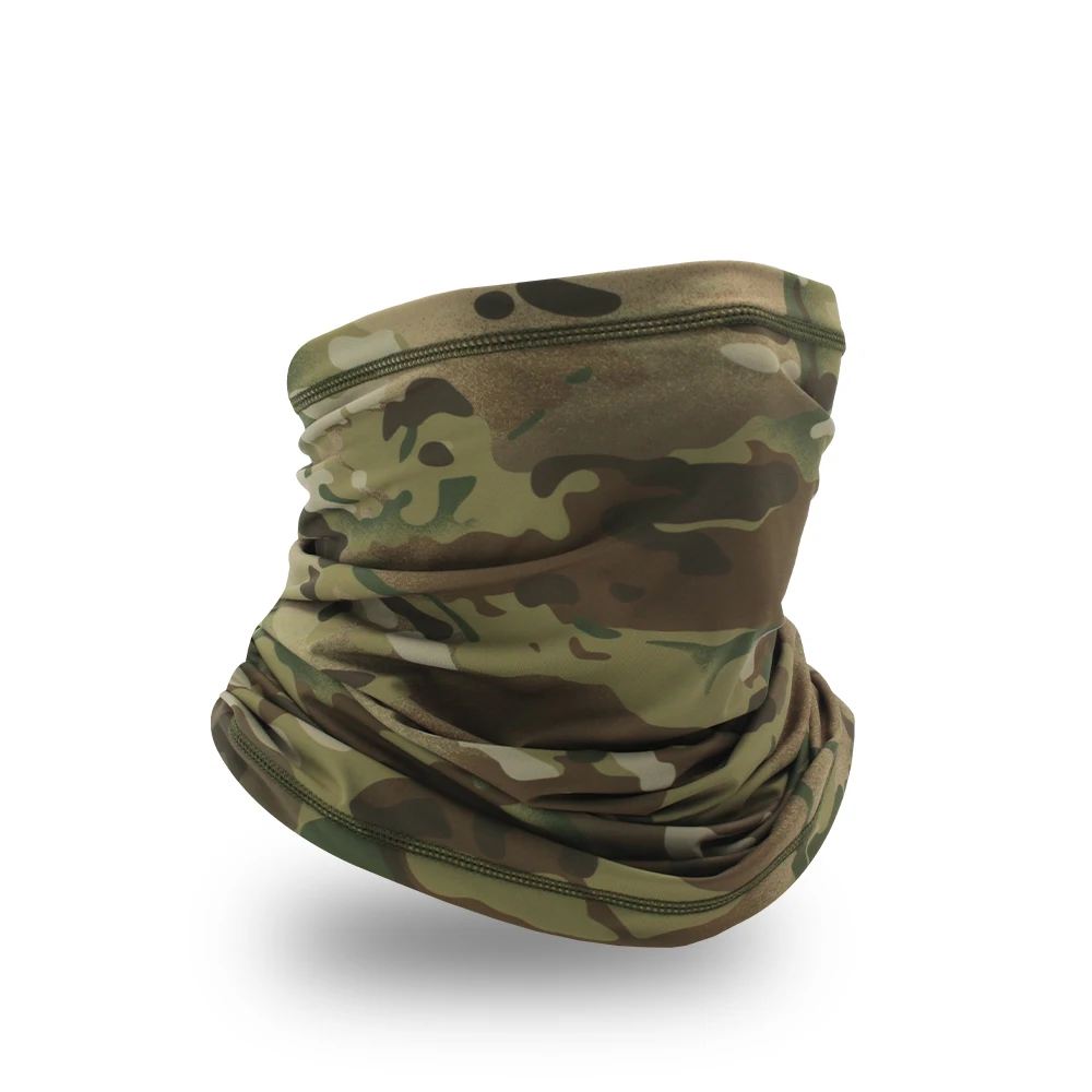 Custom Quick Dry Ventilate Moisture Proof Comfortable Stretchy Mesh Cloth Cycling Neck Gaiter Camouflage Bandanas