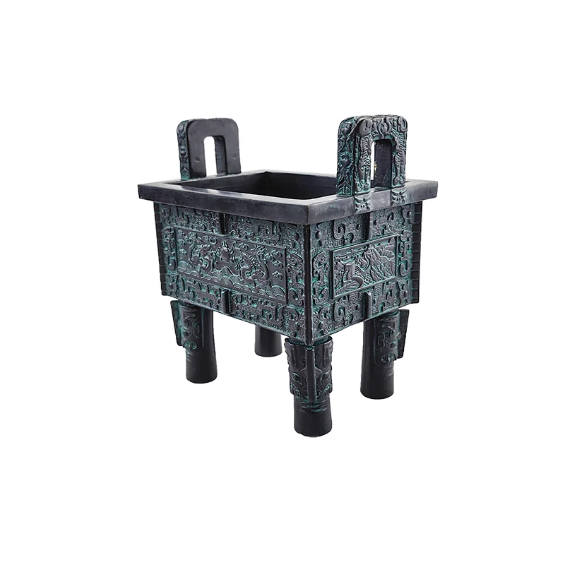 Customize design home Sheng Shui ornaments product Chinese traditional treasure brass gold tripod