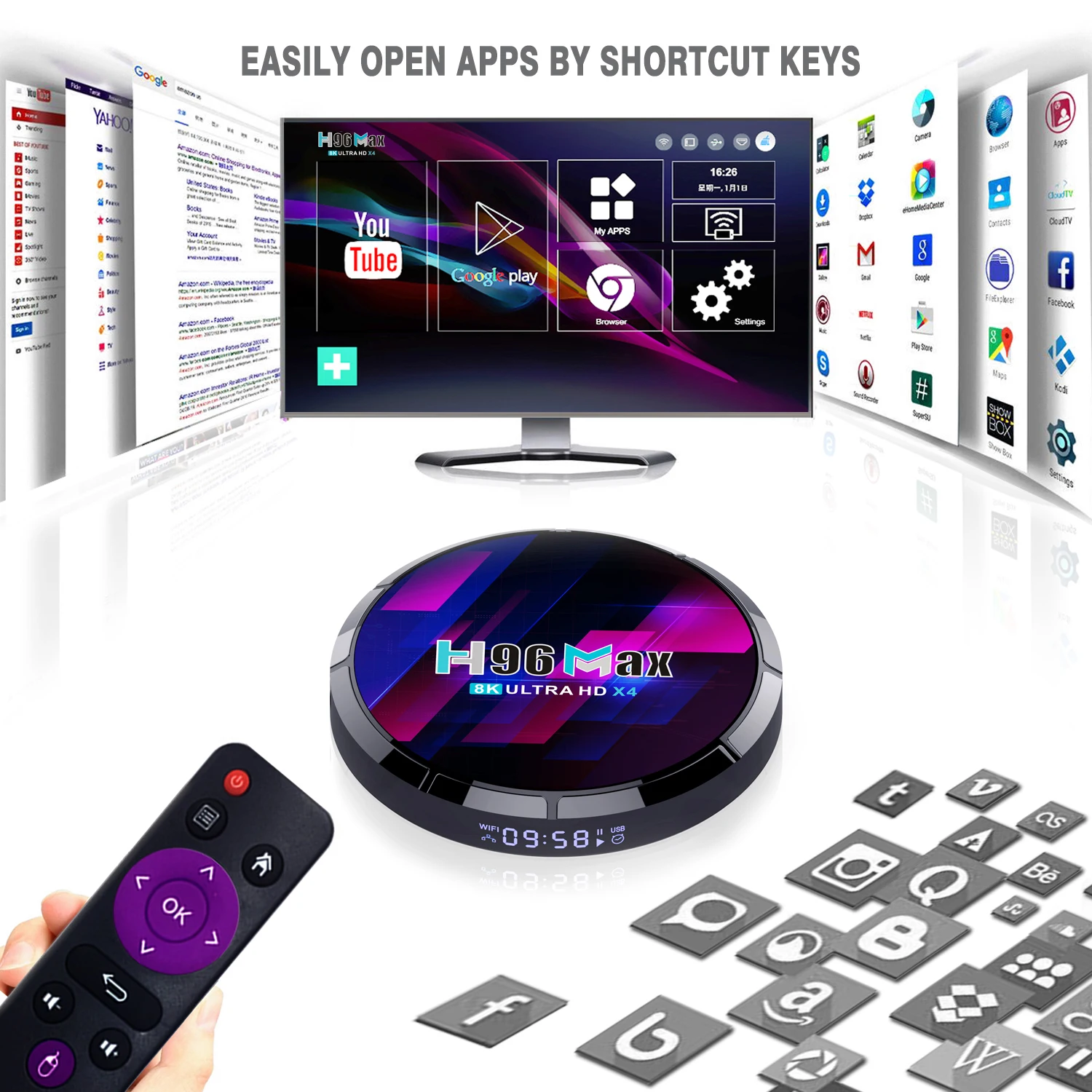 New Arrival Amlogic S905X4 Android 10 Quad core dual wifi box tv for televisor samsung 55 pulgadas