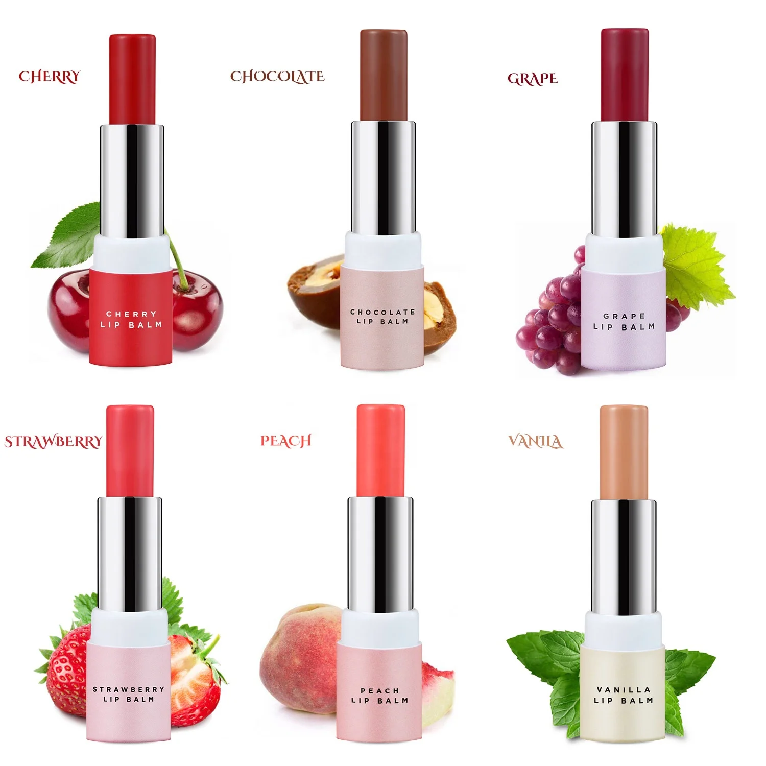 OEM ODM New Deep Hydrating Lip Therapy Balm Long Lasting Moisturizing Fruity Vanilla Tinted Pink Lip Balm