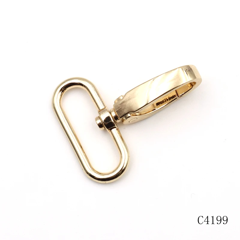 zinc alloy gold swivel lobster clasp metal swivel snap hook accessories for handbags