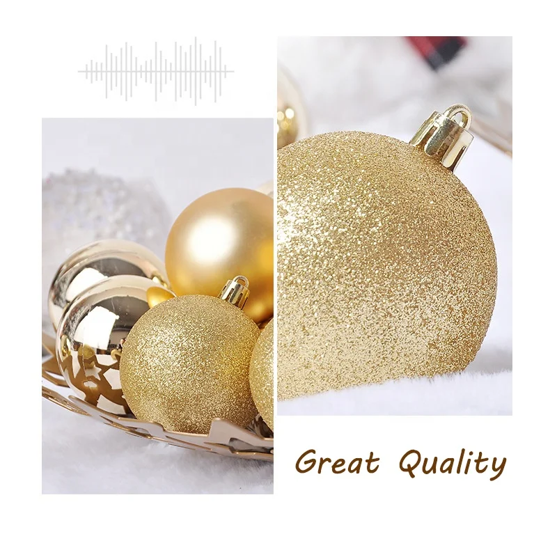 Christmas Balls Christmas Tree Ornaments Shatterproof Christmas Decorations Tree Balls for DIY Handcraft Holiday Party Decor