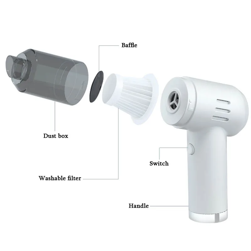 mini wireless household hand usb wet and dry vacuum cleaner for car cleaning