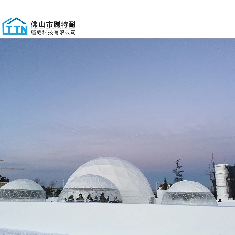 
Hot Sale Winter Outdoor Luxury Trade Show Tent Transparent Tents Igloo Geodesic Dome House Tent 