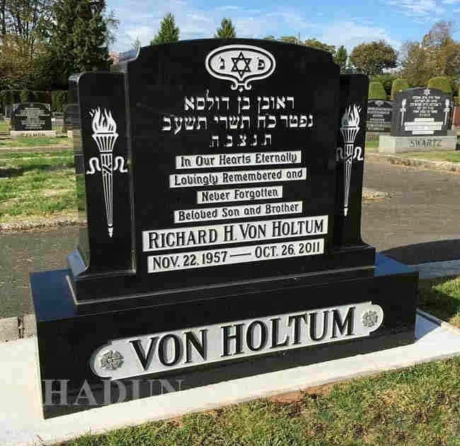 Wholesale Cheap China Black Granite Funeral Monument Gravestone