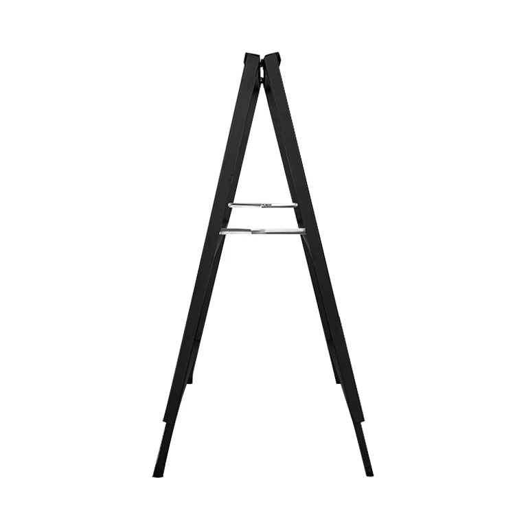 Economic outdoor double side black steel a frame poster advertising pavement sidewalk sign display stand