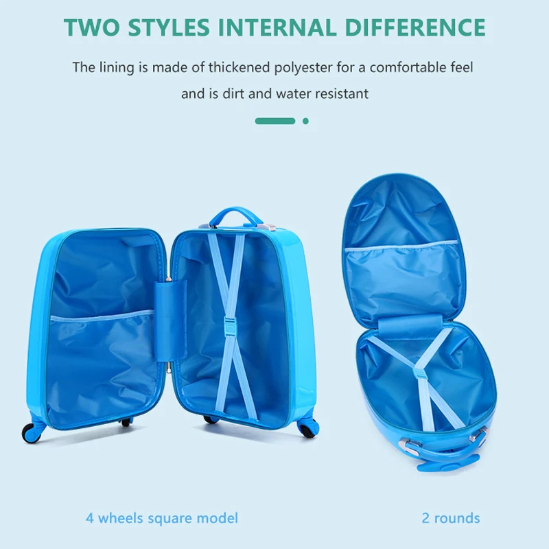 Cheap Cartoon Travel Trolley Bags 4 Wheel Luggage Suitcase ABS Luggage Sets 16 Inch with Combination Lock