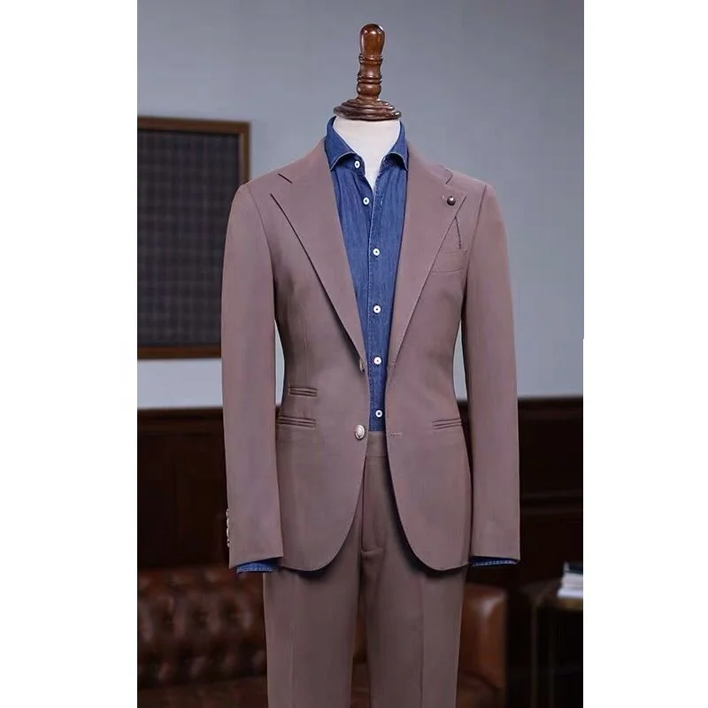2021 MTM made to measure Customized handmade Custom Made Suit Men Slim Fit 2 Piece Machine Washable Suit