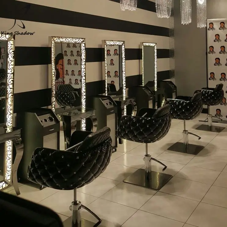 
beauty salon furniture/french style mirror/lighted salon stations 