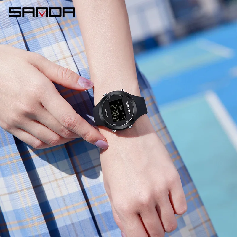 Sanda New Electronic Form Display Multifunctional Male Student Watch Youth Fashion Waterproof Alarm Clock