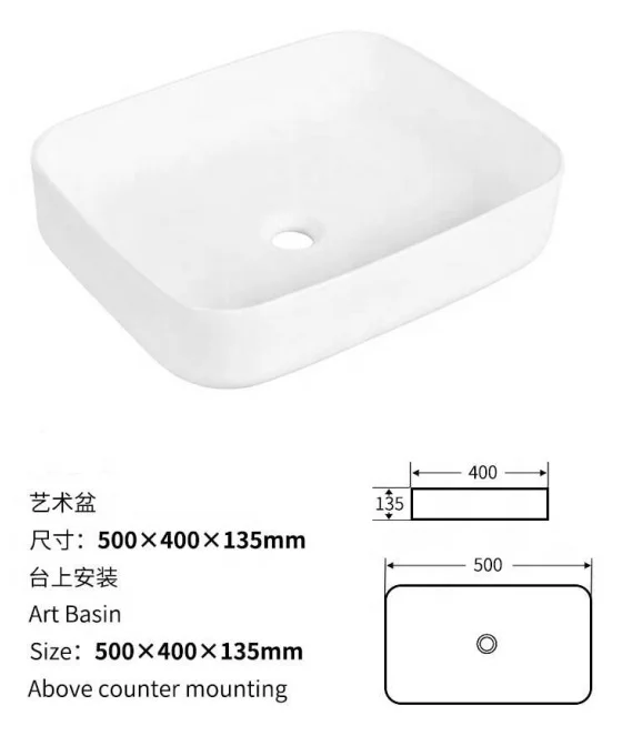 High Quality Basin Affordable Counter Top Ceramic Wash Basin