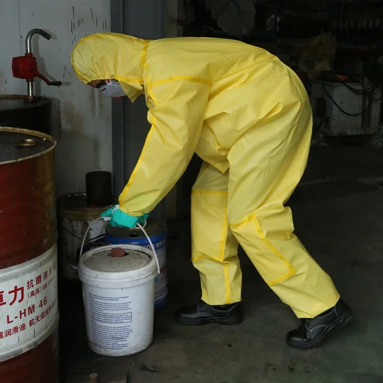 Hubei Wanli Personal Protective Equipment Chemical Protection Clean Room Disposable Coverall Hazmat Suit