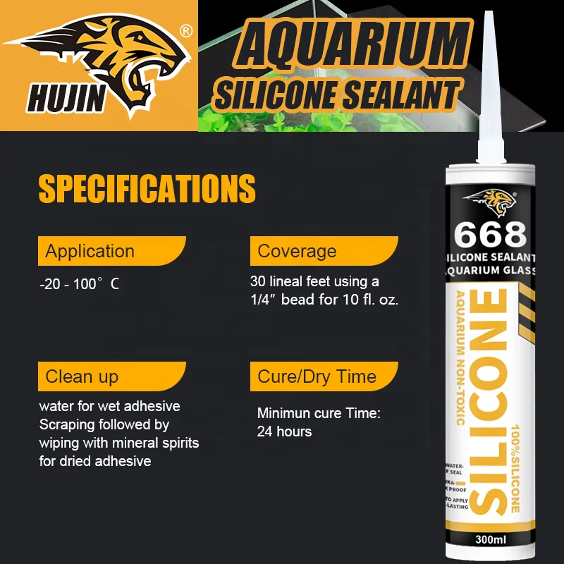 Best Quality 300ml Strong Adhesion waterproof acetic white Aquarium Silicone Sealant Low brazil trade