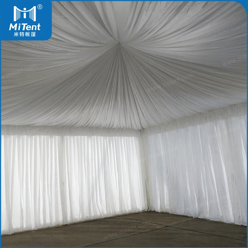 Chinese 20x20ft High Peak Pagoda Wedding Tent Safari Tent with Transparent Canvas Walls