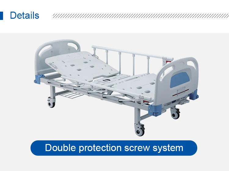 KY215S-32 medical double side rail beds for bedridden paralytic patient Double rocker Manual Care hospital bed with bed toilet