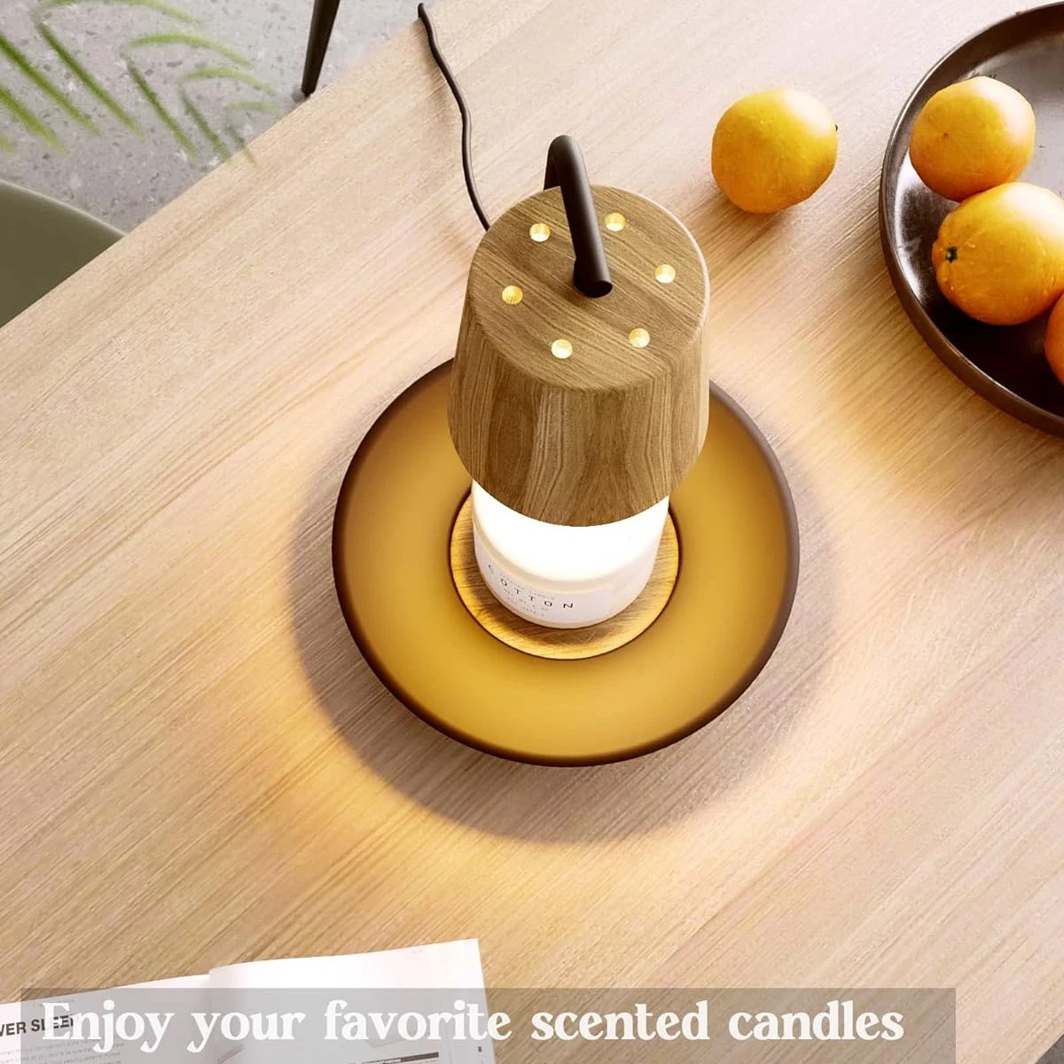 Wholesale Home Furnishing Romantic Atmosphere Adjustable Candle Wax Melting Electric Candle Warm Lamp
