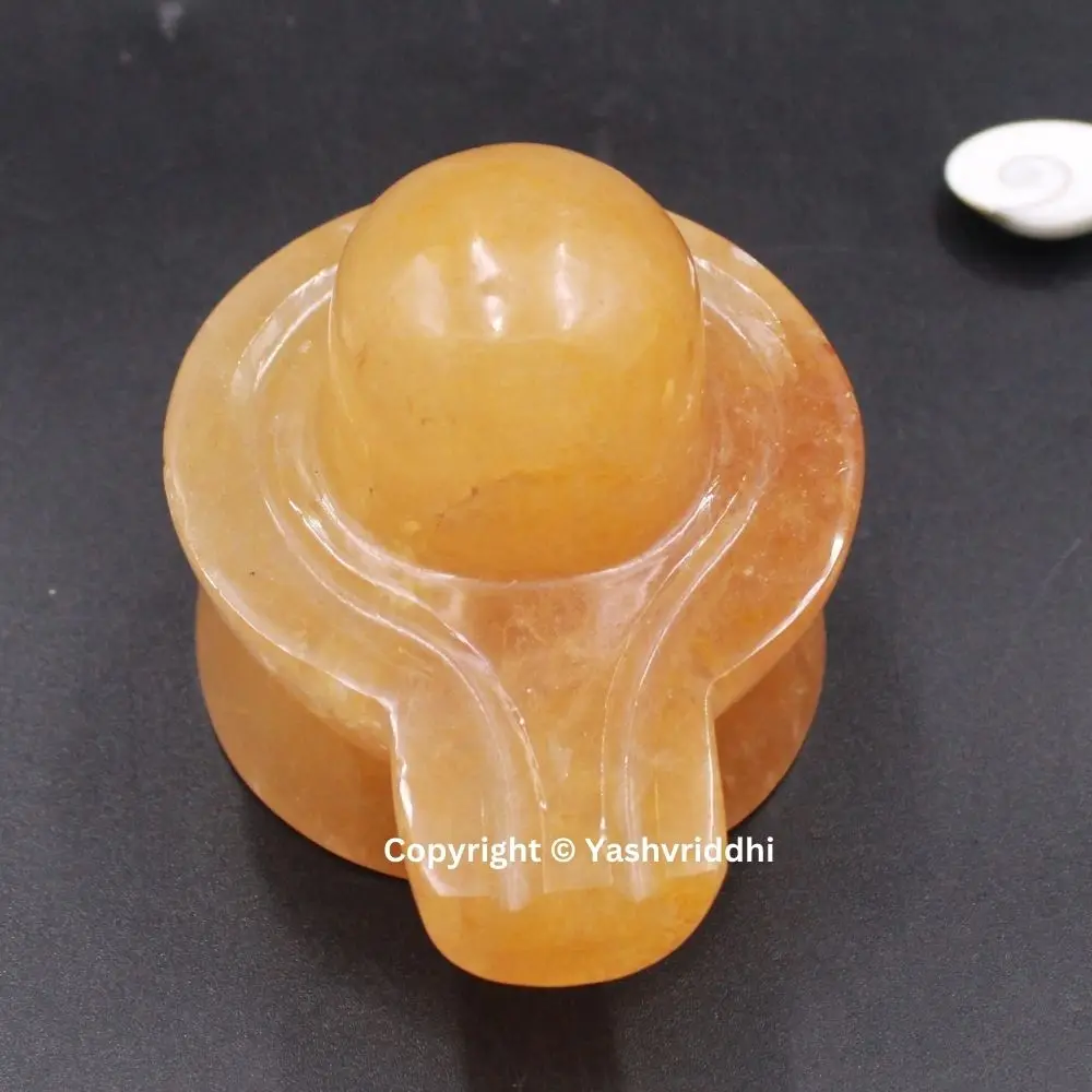 Citrine Shiva Lingam Healing Shivling Natural Citrine Shivling Idol Citrine Stone for Wealth and Abundance