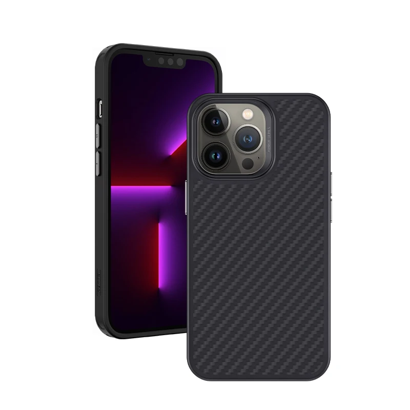 Blueo 2022 New Arrival Aramid Fiber Cell Phone Case Magnetic Phone Cover Protective Phone Case For Iphone 13/ 13 Pro/13 Pro Max