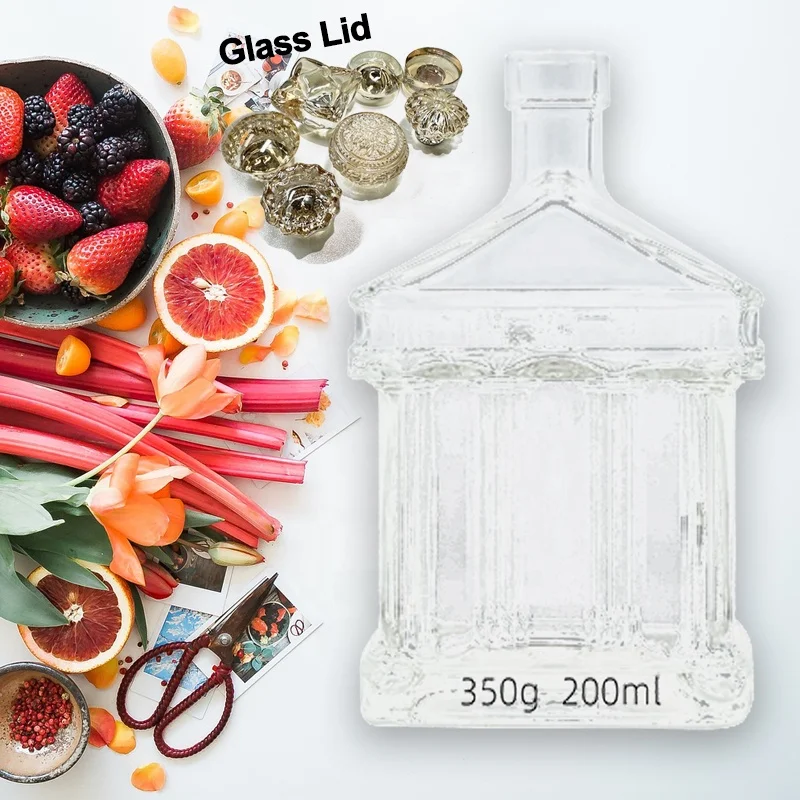 Wholesale 200ml Container Honey Juice Jar Sauce Oil Perfume Cosmetic Whisky Vodka Wine Tequila Rum Glass Bottles