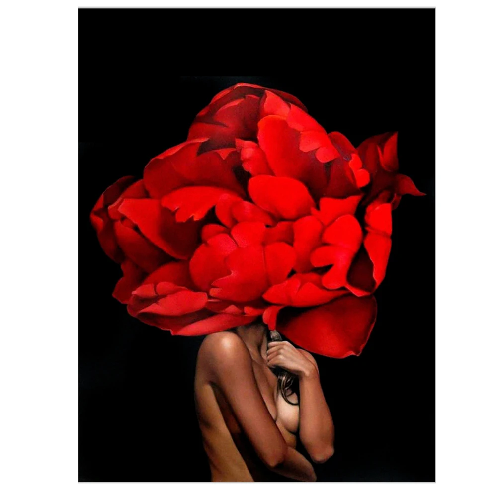 Wall Art Canvas Oil Painting Canvas Rose Sexy Picture Abstract Painting Islamic Decor Nude African Women Paintings Body Art