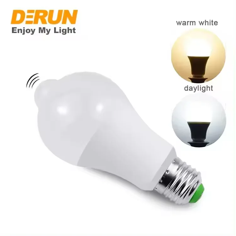 Sensor Control 7W 9W 12W E27 E26 B22 Base LED Motion Sensor Light Bulb LED Smart Bulb for Washroom Garage , LED-SENSOR